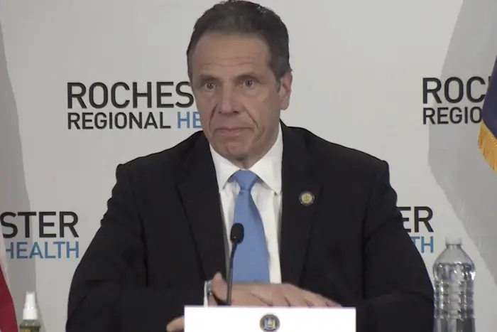 Governor Andrew Cuomo at a press briefing on May 11th.